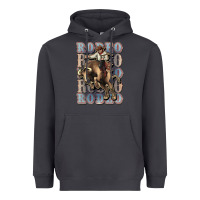 Smoke Rodeo Cowboy bull western Heavyweight Hoodie - HowdyJamesFarm