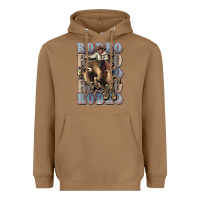 Toasted Coconut Rodeo Cowboy bull western Heavyweight Hoodie - HowdyJamesFarm