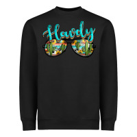 Black western howdy police sunglasses Heavyweight Sweatshirt - NancyCooperArtShop