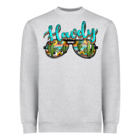 Heather Grey western howdy police sunglasses Heavyweight Sweatshirt - NancyCooperArtShop