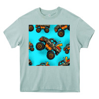 Monster Truck Pre Teen Seamless Pattern Heavy Core Tee | Teevron