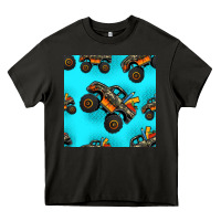 Asphalt monster truck pre teen seamless pattern Heavy Core Tee - HRA Design Shop