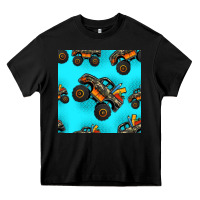 Black monster truck pre teen seamless pattern Heavy Core Tee - HRA Design Shop