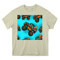 Mossy monster truck pre teen seamless pattern Heavy Core Tee - HRA Design Shop
