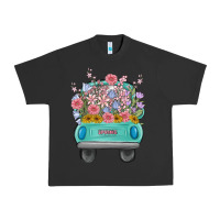 Pigment Black truck with flowers malia Urban Heavy Tee - MaliasSmallBusiness