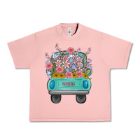 Salmon truck with flowers malia Urban Heavy Tee - MaliasSmallBusiness