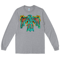 Heather Grey thunderbird Long Sleeve Tee - JahusDesignShop