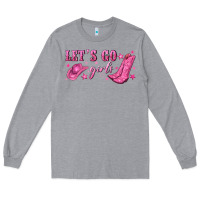 Heather Grey lets go girls Long Sleeve Tee - NancyCooperArtShop