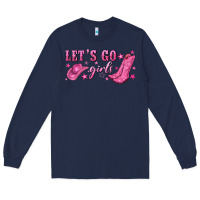 Navy lets go girls Long Sleeve Tee - NancyCooperArtShop