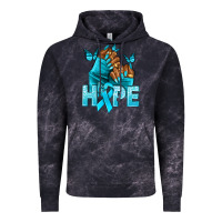 Cloud Black hope tealribbonovarian cancer nails Vintage Hoodie - NancyCooperArtShop