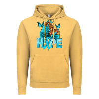 Vintage Mustard hope tealribbonovarian cancer nails Vintage Hoodie - NancyCooperArtShop
