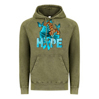 Vintage Olive hope tealribbonovarian cancer nails Vintage Hoodie - NancyCooperArtShop