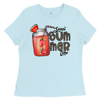 Baby Blue summer Ladies Tee - CowhideDigitalArt