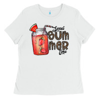 White summer Ladies Tee - CowhideDigitalArt