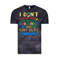 Cloud Black dont speak much because im brilliant Vintage Tee - MaliasSmallBusiness