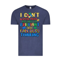 Vintage Denim dont speak much because im brilliant Vintage Tee - MaliasSmallBusiness