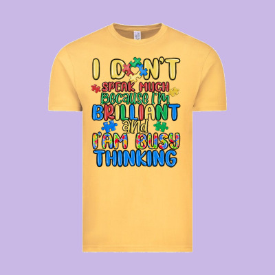 Dont Speak Much Because Im Brilliant Vintage Tee Designed By Maliassmallbusiness