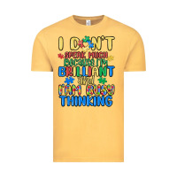 Vintage Mustard dont speak much because im brilliant Vintage Tee - MaliasSmallBusiness