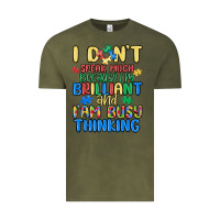 Vintage Olive dont speak much because im brilliant Vintage Tee - MaliasSmallBusiness