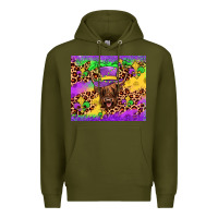 Army Green highland cow mardi gras tumbler Premium Hoodie - JahusDesignShop