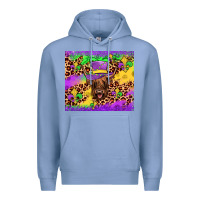 Colony Blue highland cow mardi gras tumbler Premium Hoodie - JahusDesignShop