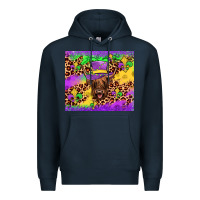 Navy highland cow mardi gras tumbler Premium Hoodie - JahusDesignShop