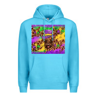 Ocean Blue highland cow mardi gras tumbler Premium Hoodie - JahusDesignShop