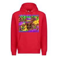 Red highland cow mardi gras tumbler Premium Hoodie - JahusDesignShop