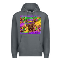 Rock highland cow mardi gras tumbler Premium Hoodie - JahusDesignShop