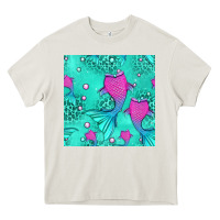 Cream mermaid tail seamless pattern Heavy Core Tee - HRA Design Shop