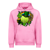 Fuchsia Pink St. Patrick's Day Tennis Urban Hoodie - FaDigitalArtStudio