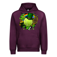 Mauve Wine St. Patrick's Day Tennis Urban Hoodie - FaDigitalArtStudio