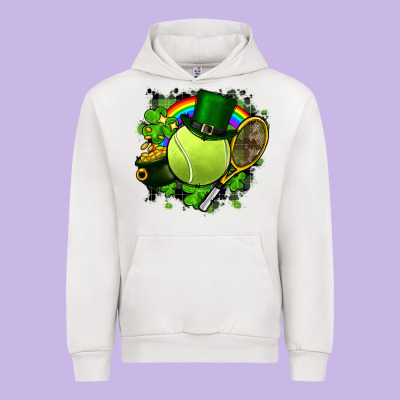 St. Patrick's Day Tennis Urban Hoodie Designed By Fadigitalartstudio