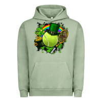 Pigment Oil Green St. Patrick's Day Tennis Urban Hoodie - FaDigitalArtStudio