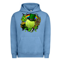 Pigment Pebble Blue St. Patrick's Day Tennis Urban Hoodie - FaDigitalArtStudio