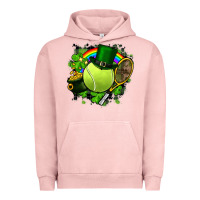 Pigment Salmon St. Patrick's Day Tennis Urban Hoodie - FaDigitalArtStudio
