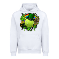 White St. Patrick's Day Tennis Urban Hoodie - FaDigitalArtStudio