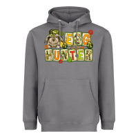Storm Egg hunter with camouflage plate letters Easter Heavyweight Hoodie - HowdyJamesFarm