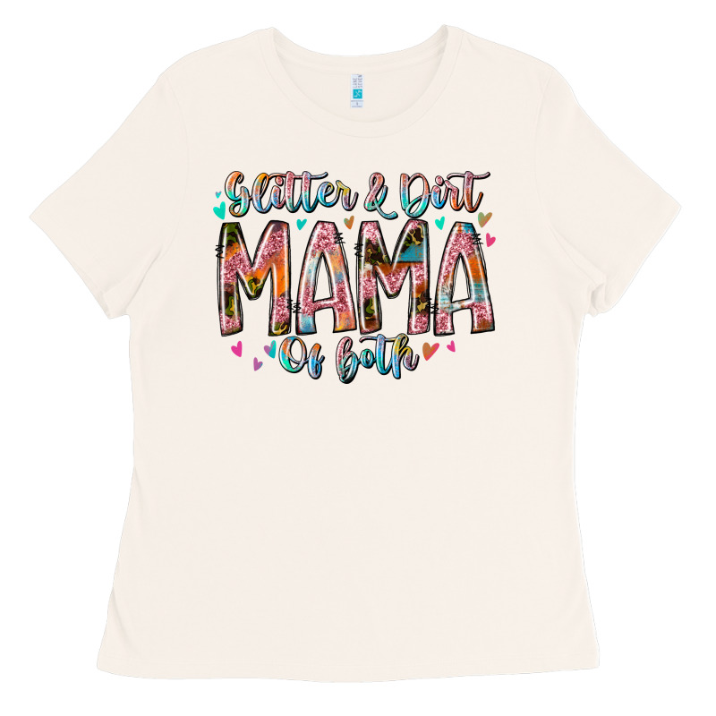 Glitter And Dirt Mama Of Both Ladies Tee by RacoonDesign | Teevron