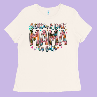 Glitter And Dirt Mama Of Both Ladies Tee Designed By Racoondesign