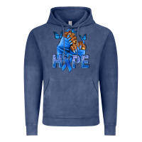 Vintage Denim hope blueribboncolon cancer nails Vintage Hoodie - NancyCooperArtShop