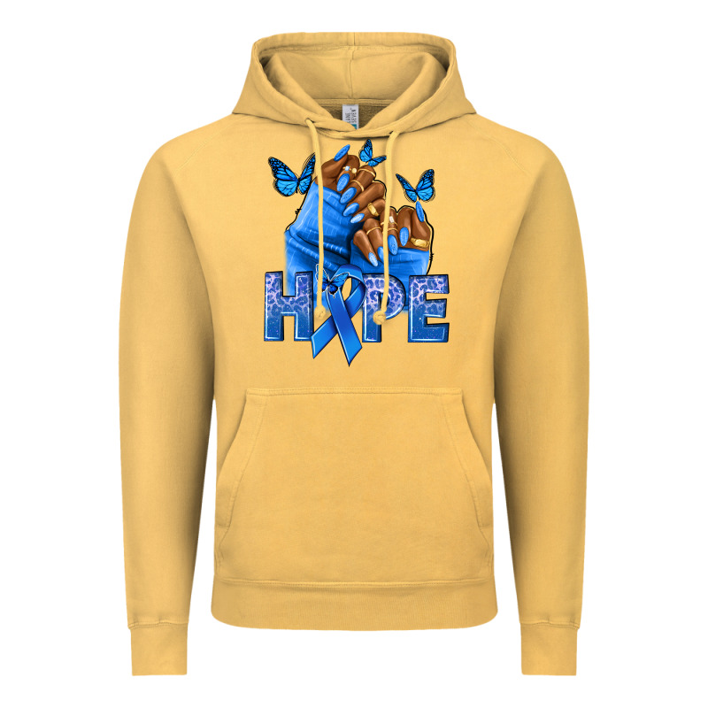 Hope Blueribboncolon Cancer Nails Vintage Hoodie by NancyCooperArtShop | Teevron