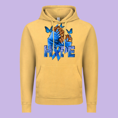 Hope Blueribboncolon Cancer Nails Vintage Hoodie Designed By Nancycooperartshop