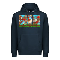 Navy cute chicken Premium Hoodie - TumblerDesignByShophia