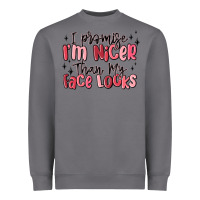 Storm i promise i'm nicer than my face looks Heavyweight Sweatshirt - MaliasSmallBusiness