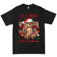 Black christmas life is better with a chihuahua Premium Tee - JahusDesignShop