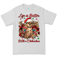 Dove Grey christmas life is better with a chihuahua Premium Tee - JahusDesignShop