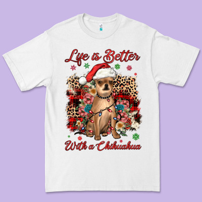 Christmas Life Is Better With A Chihuahua Premium Tee Designed By Jahusdesignshop