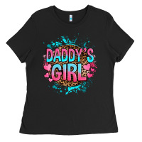 Black daddy's girl Ladies Tee - RanaPortraitStore