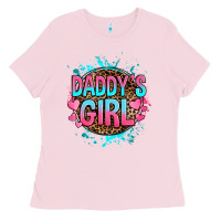 Bubblegum Pink daddy's girl Ladies Tee - RanaPortraitStore